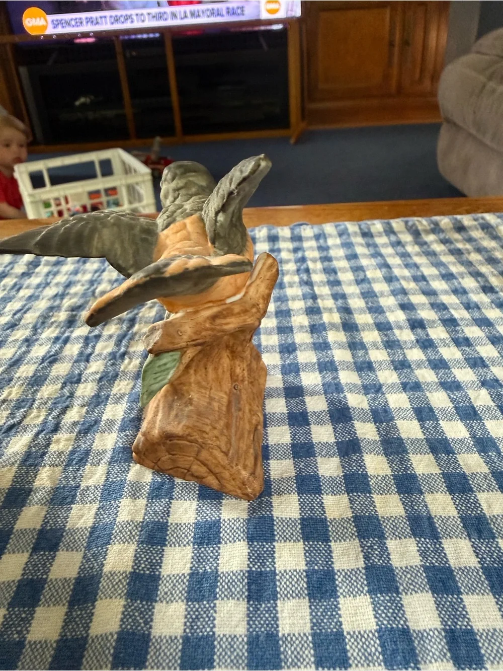 Vintage Porcelain Bird Figurine: Rare Collectible Sculpture for Home Decor